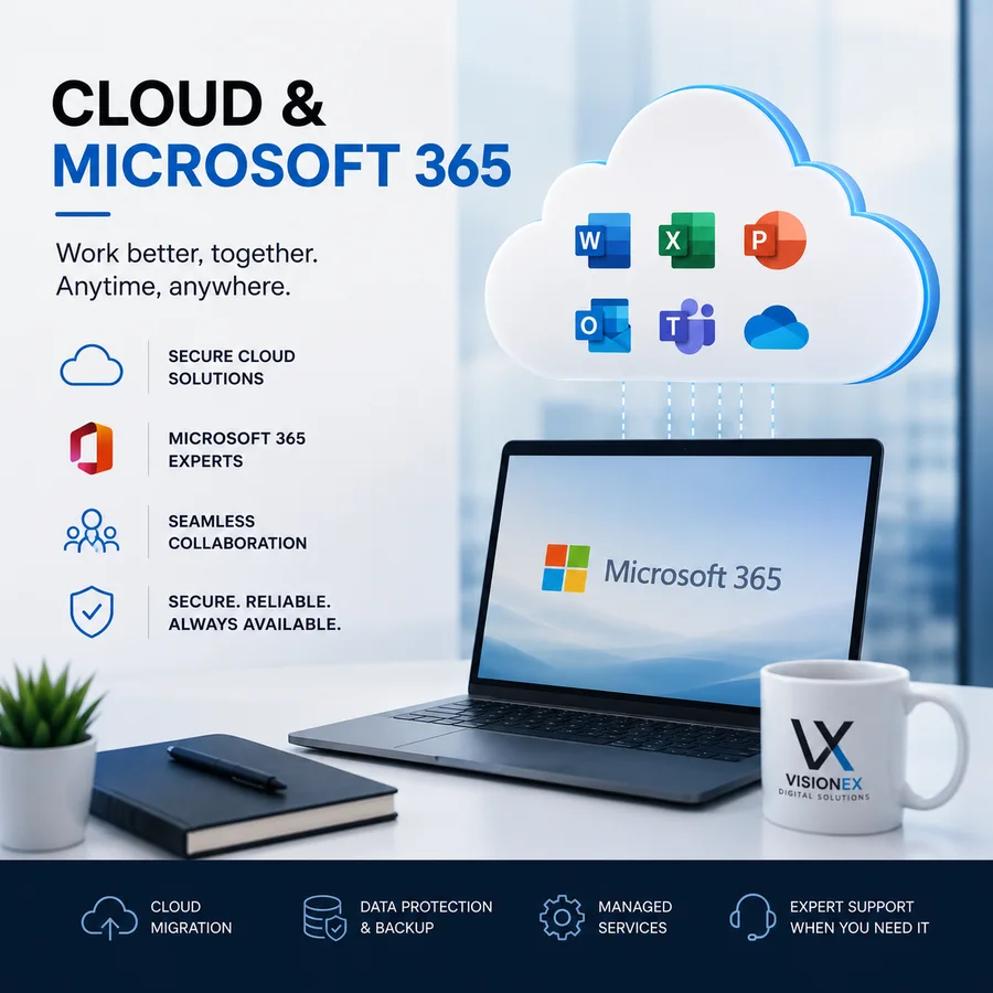 Microsoft 365 & Cloud Visionex - service IT externalisé premium