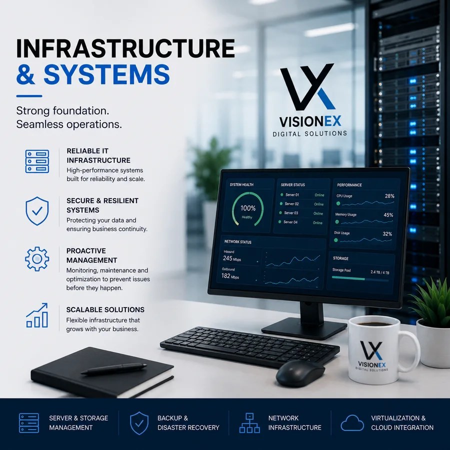 Infrastructure & Systems Visionex - premium outsourced IT service